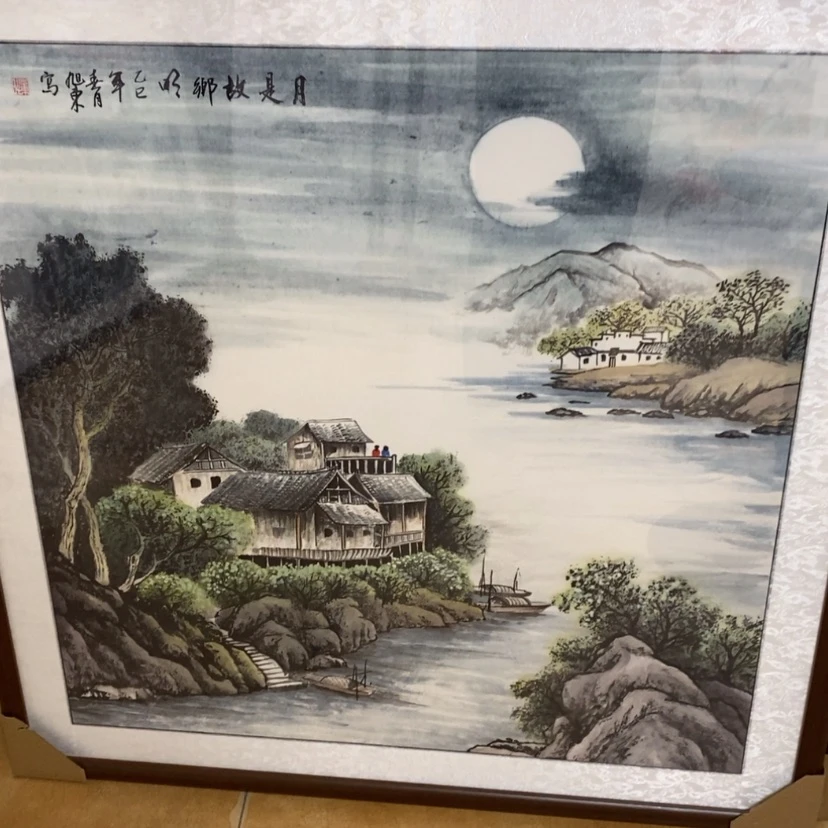 【闪购商品】国画手绘国画带框83.83