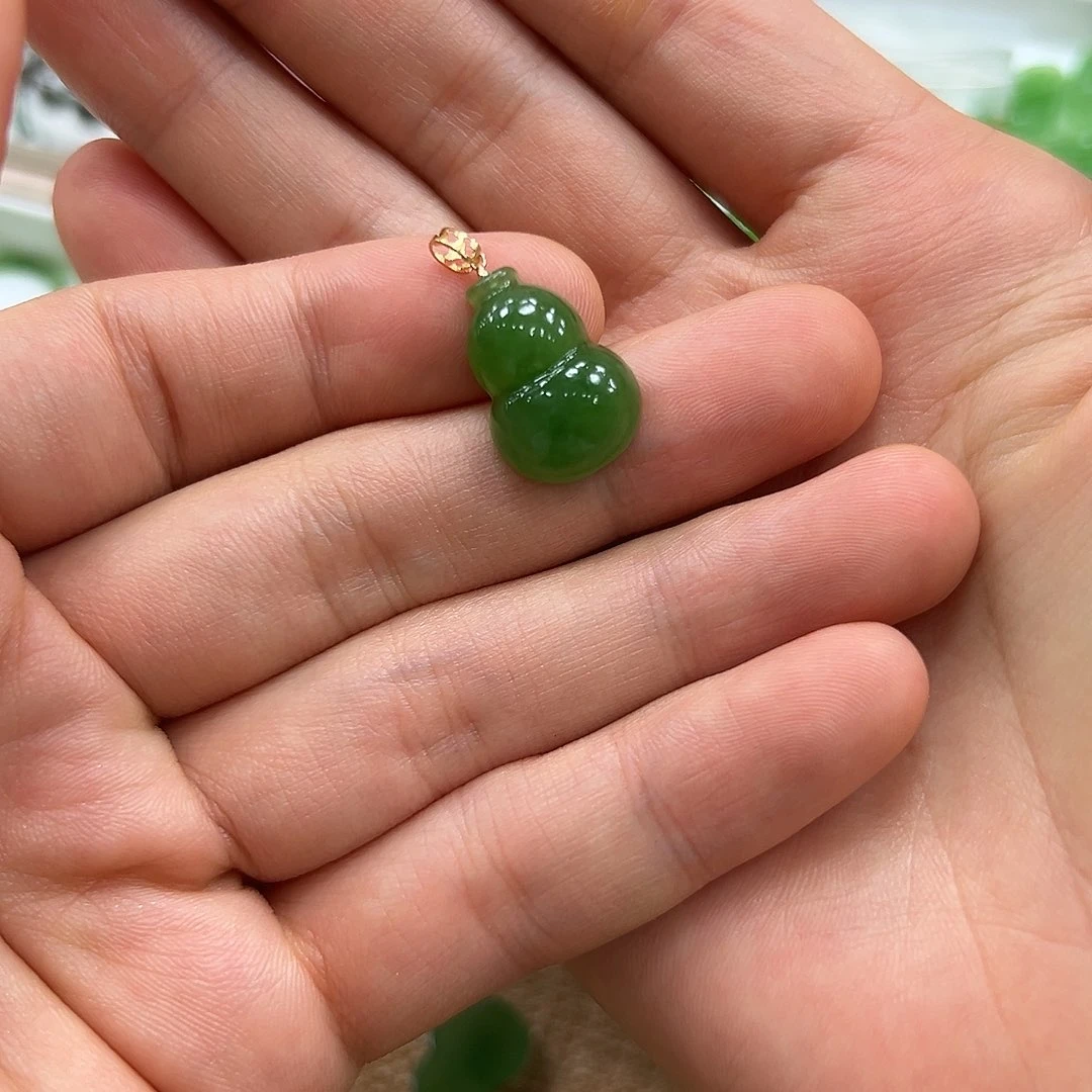 和田玉银S925镶嵌颈饰半***傻颜色多样性发货拍一发一