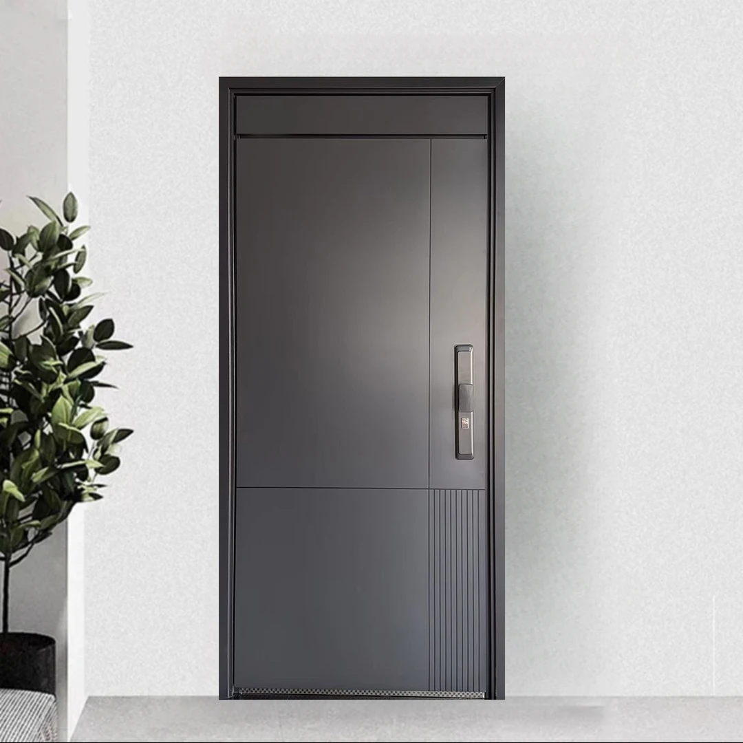 新款 欧01 防盗门入户门甲级4级锌合金轻奢入户门单门子母门防锈