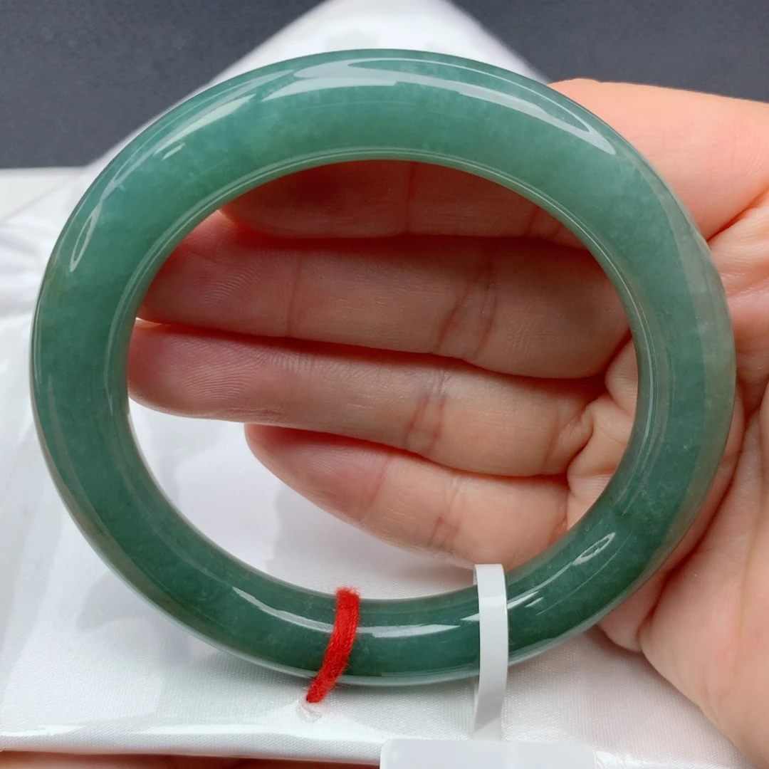 翡翠手镯未镶嵌55-56湖水绿