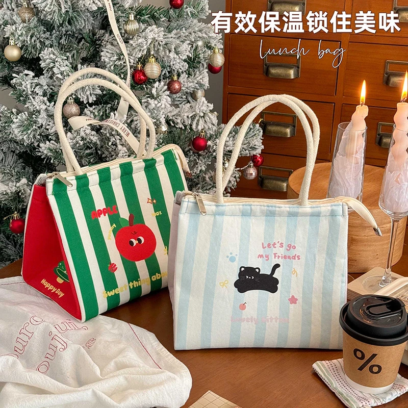 饭盒袋小拎包保温袋子装饭盒带饭包饭袋子上班用午餐包便当包