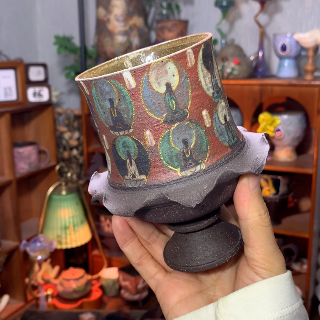 陶｜敦煌千佛 高脚杯