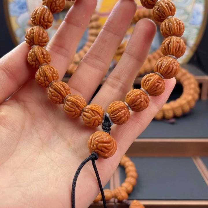 桃核手串龙纹桃核野生籽