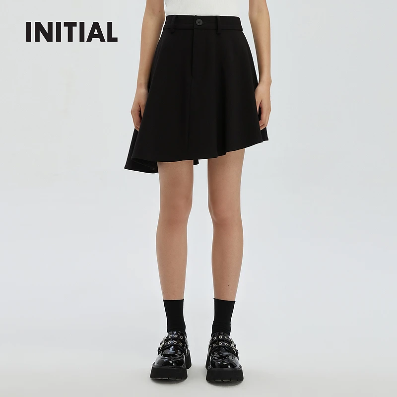 INITIAL2023秋季新款不规则设计小波浪裙裤女23FPHFOCXX721