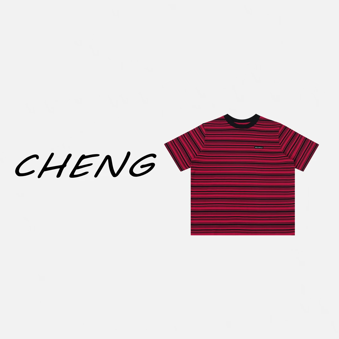 CHENG【遇见鸿运】2025潮流设计简约气质百搭男女宽松短袖T恤