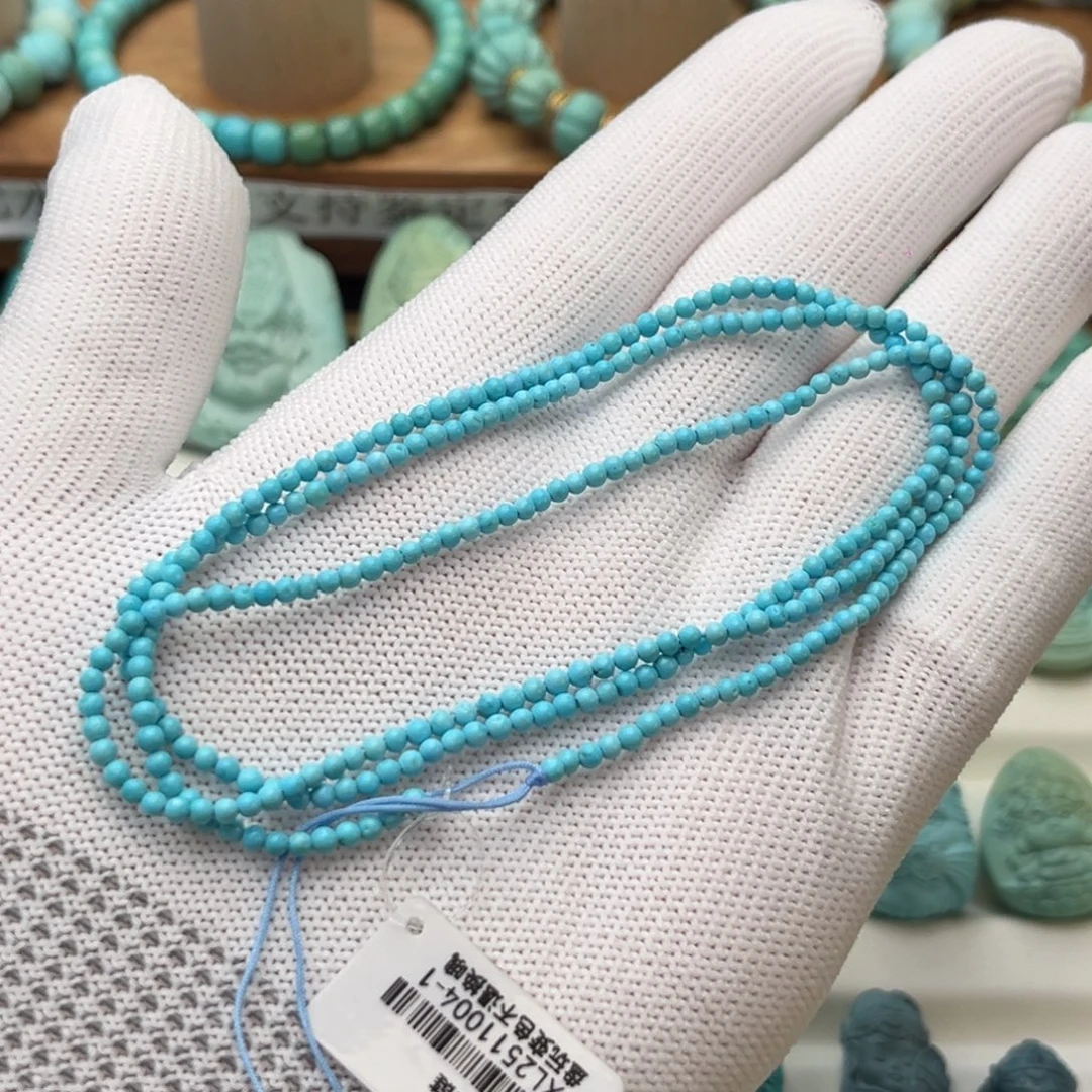 绿松石未镶嵌珠宝奇石小米链