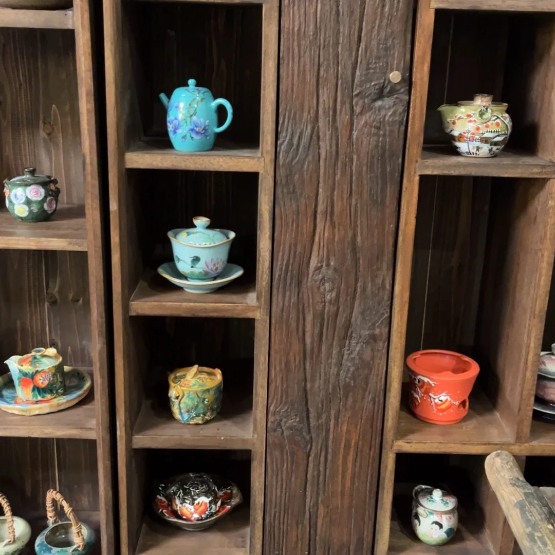 青***山柴烧手工手绘陶瓷