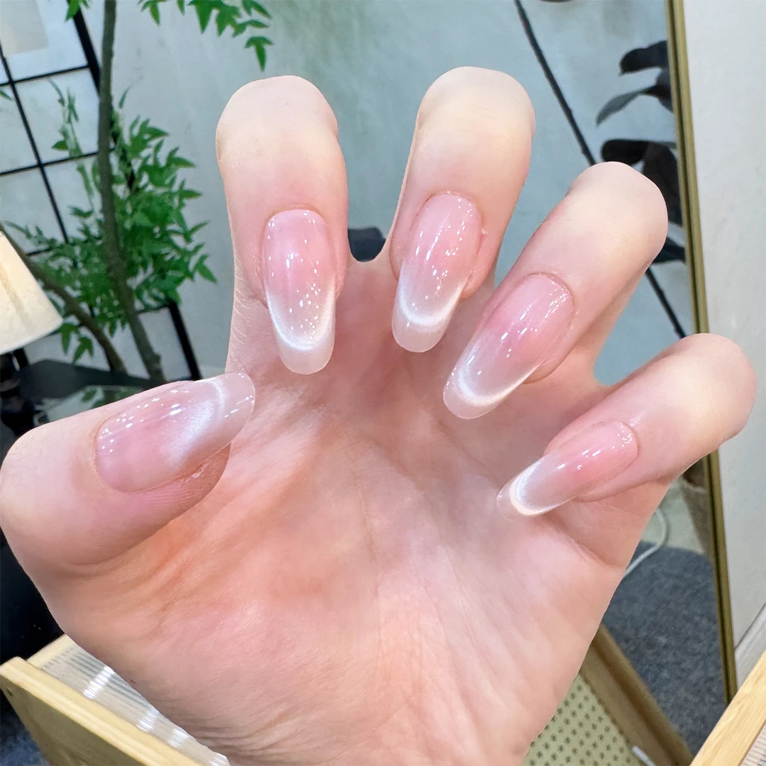 【纯欲猫眼】现货-纯手工穿戴甲多巴胺猫眼美甲