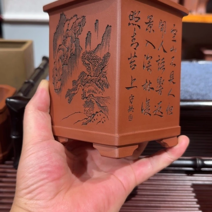 宝***7紫砂花盆全手工制作