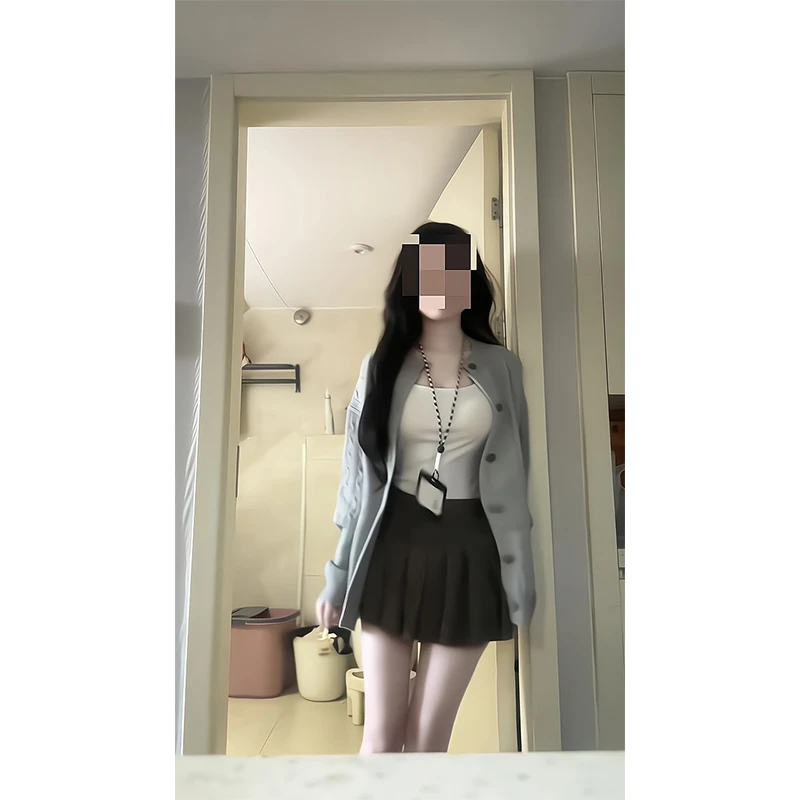 2025新款女士秋冬季韩系灰色麻花针织开衫外套上衣高腰显瘦半身裙