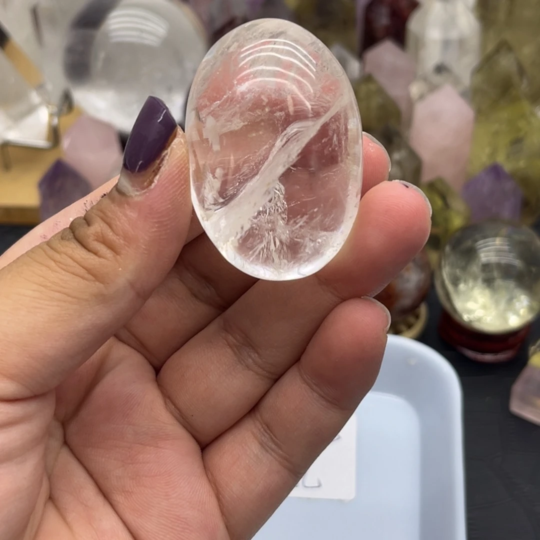 未镶嵌珠宝半成品水晶78 白水晶手握
