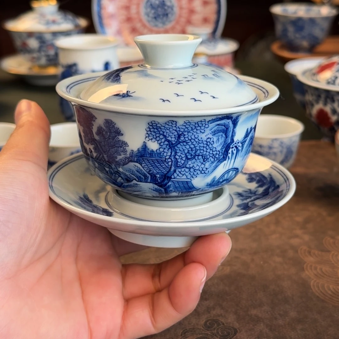 任*赢纯手工手绘陶瓷茶具