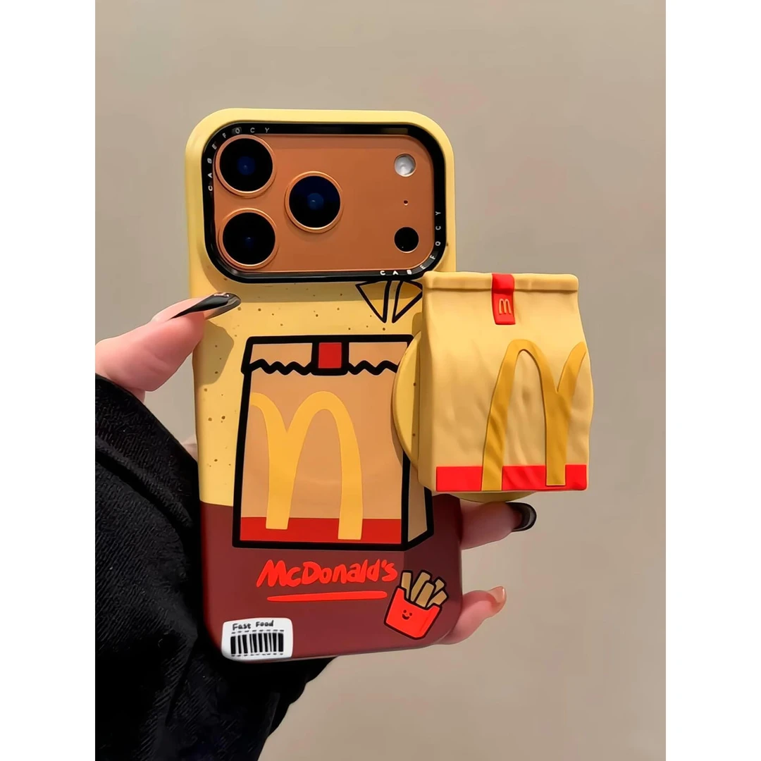 创意炸鸡汉堡薯条包装磁吸适用iPhone17promax手机壳16苹果15硬壳