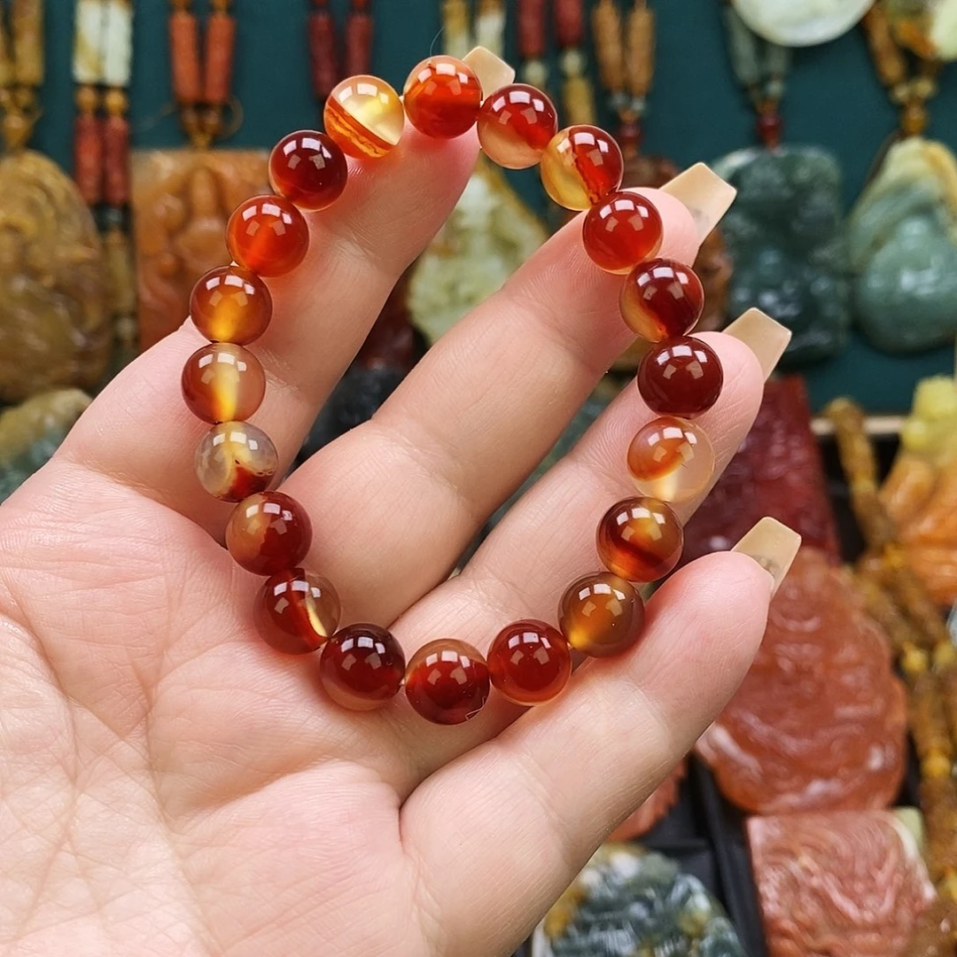 玛瑙/玉髓未镶嵌手链玛瑙手串卡10