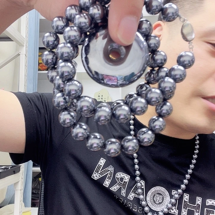 *****磁石太赫兹10圆珠搭配大平安扣