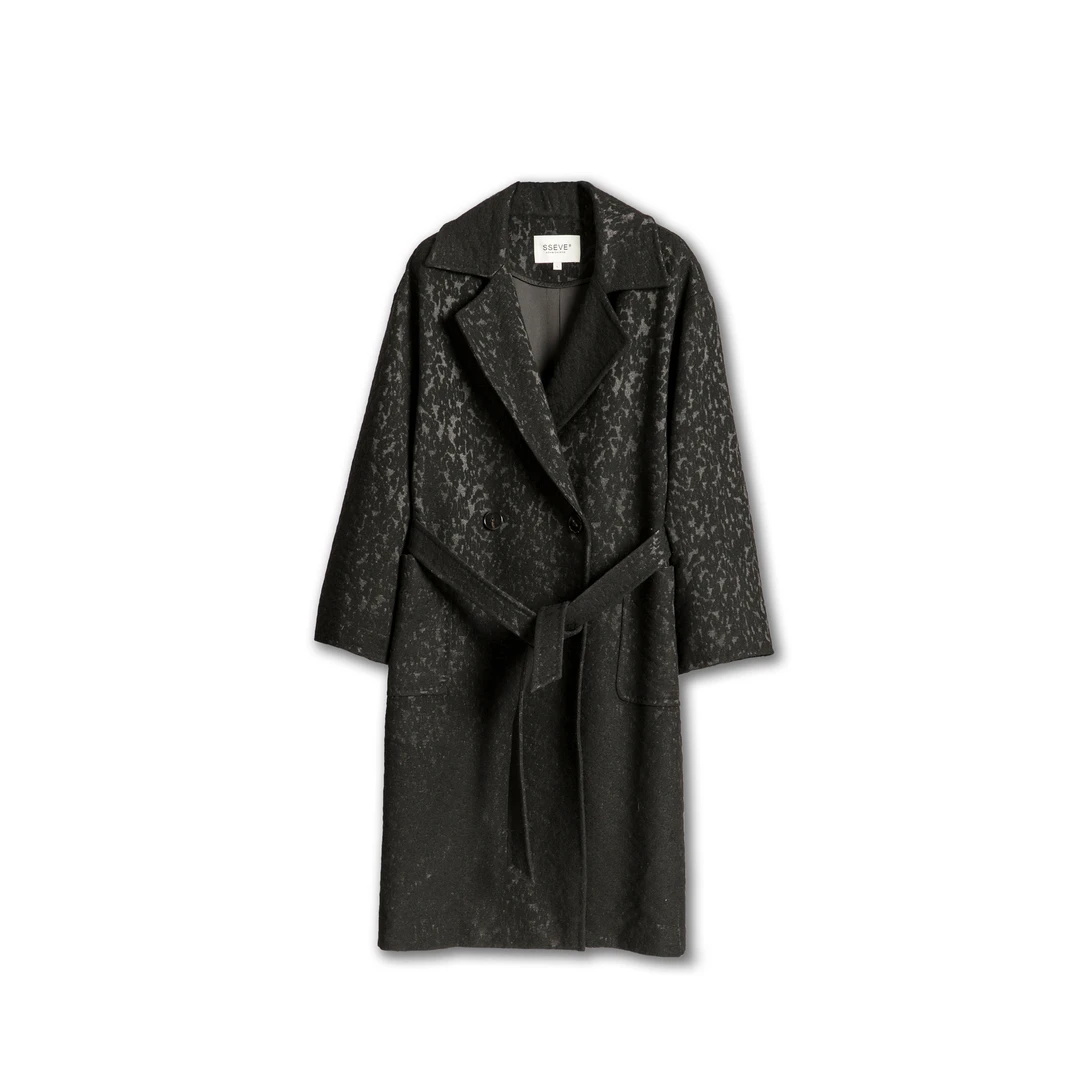 【Morking】神秘黑豹 意大利进口GUASTI工坊-羊毛混纺大衣DY-263