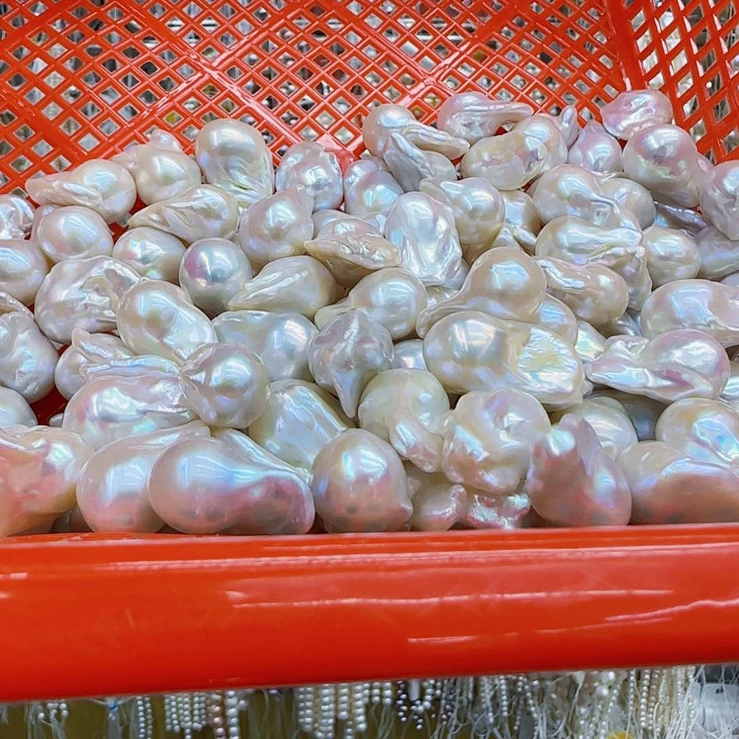 未镶嵌淡水珍珠2号，葫芦耳钉