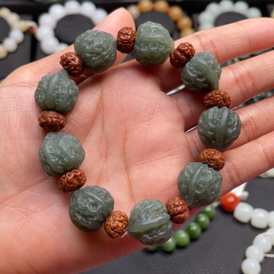 和田玉未镶嵌手链