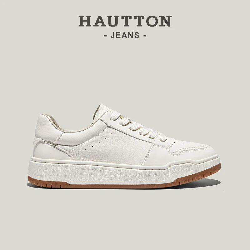 老钱风男式轻奢小白鞋休闲板鞋男款真皮男士上班男鞋931XB5500