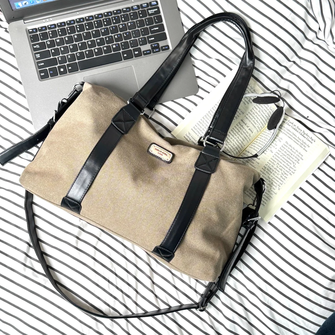 一张同学【长约45宽12高28单位厘米】时尚手提单肩斜挎包C7778卡其