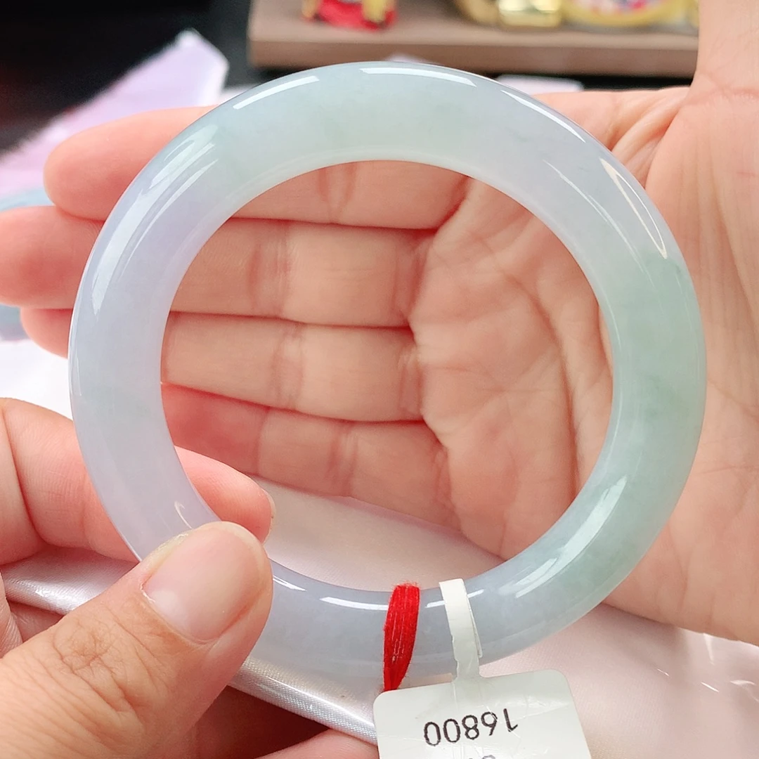 智***)翡翠未镶嵌手镯57胖圆