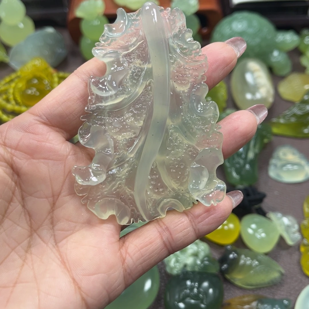 蛇纹石玉未镶嵌手把件