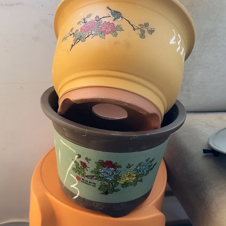 陈波金钟绿色中号+黄色鸟语花香中号