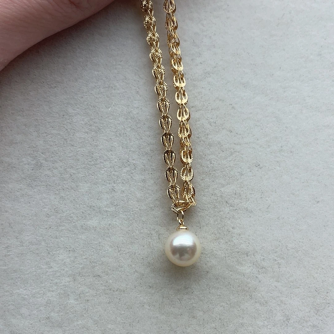 海水珍珠手链86银S925镶嵌