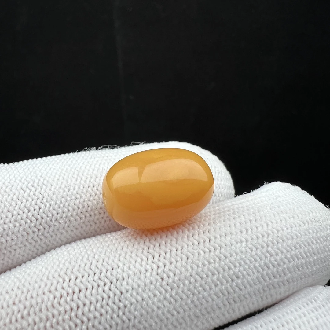 K7771天然原矿蜜蜡-微瑕 枣珠 12.2*17.6mm支持复检 假一罚十