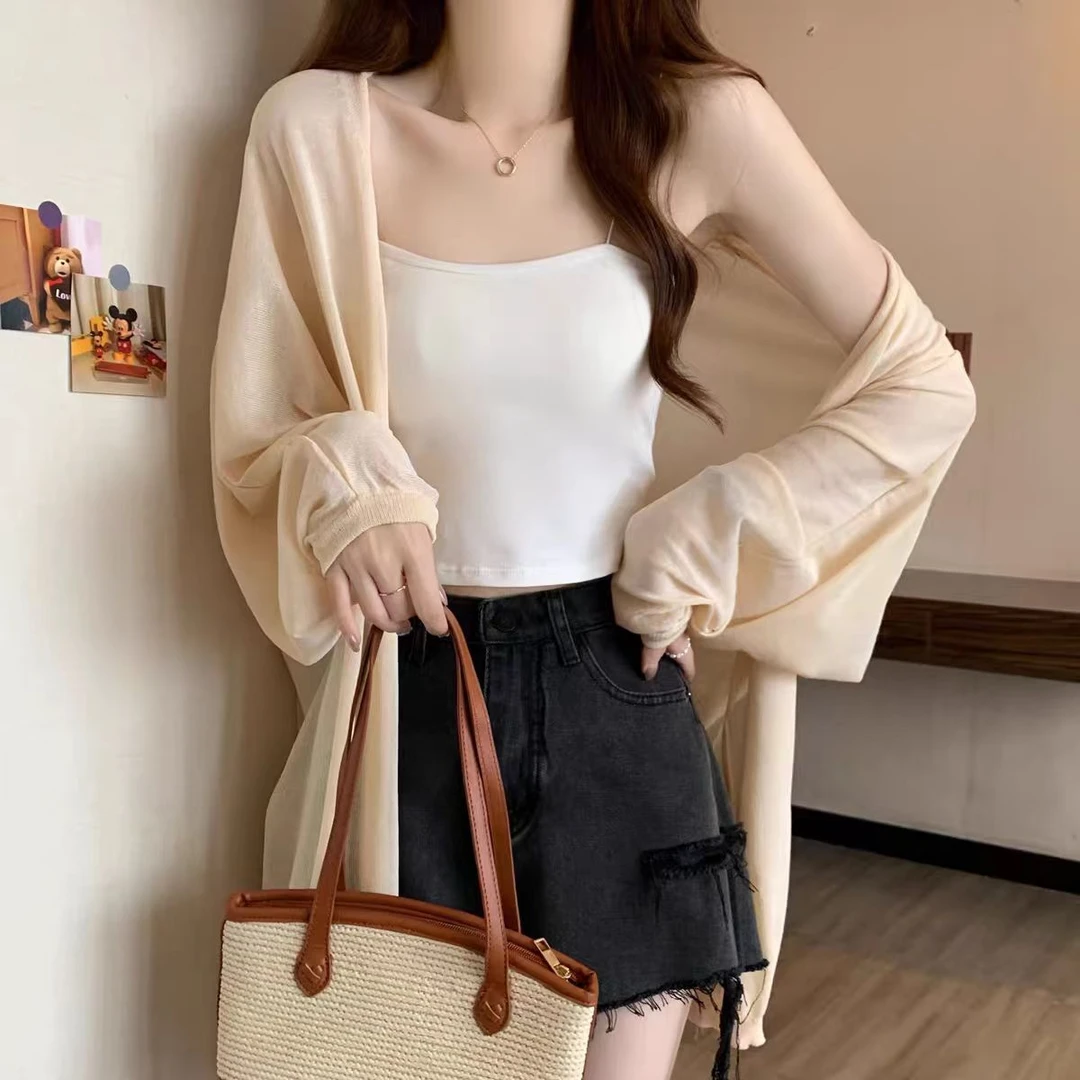 【运补】【正品7001】复古防晒针织开衫大码胖妹妹宽松防晒衫