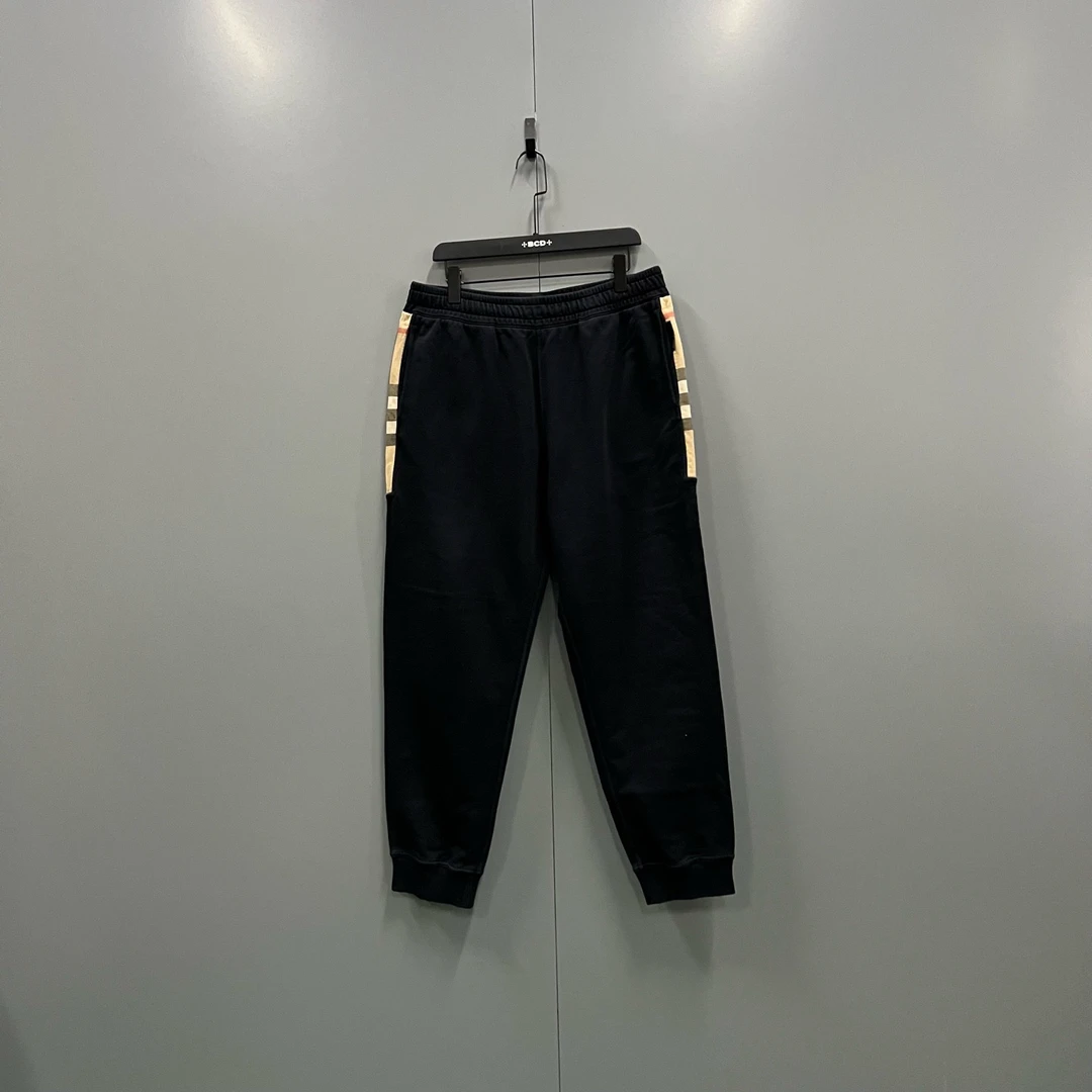 99新 BURBERRY/博柏利 (ll) 拼接格纹休闲卫裤 XXL码/103381