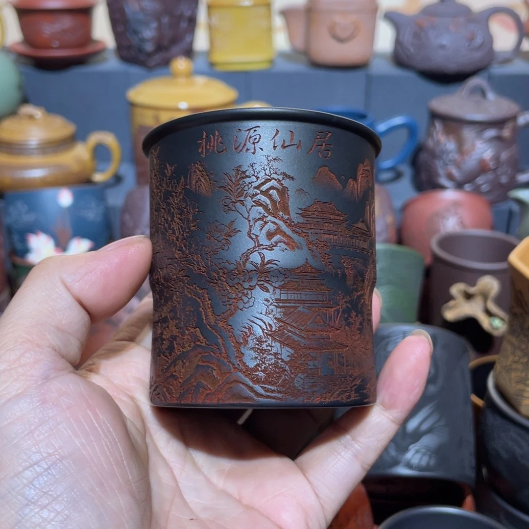 原矿紫砂手工主人杯