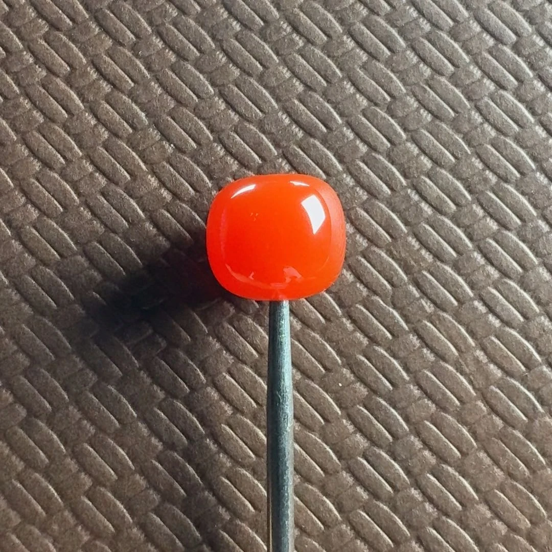 南红玛瑙冰粉老型单圈9+未镶嵌