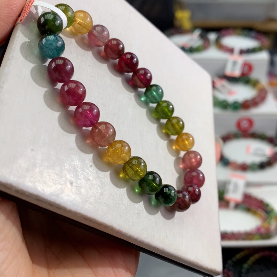 手链碧玺未镶嵌       7.8mm。