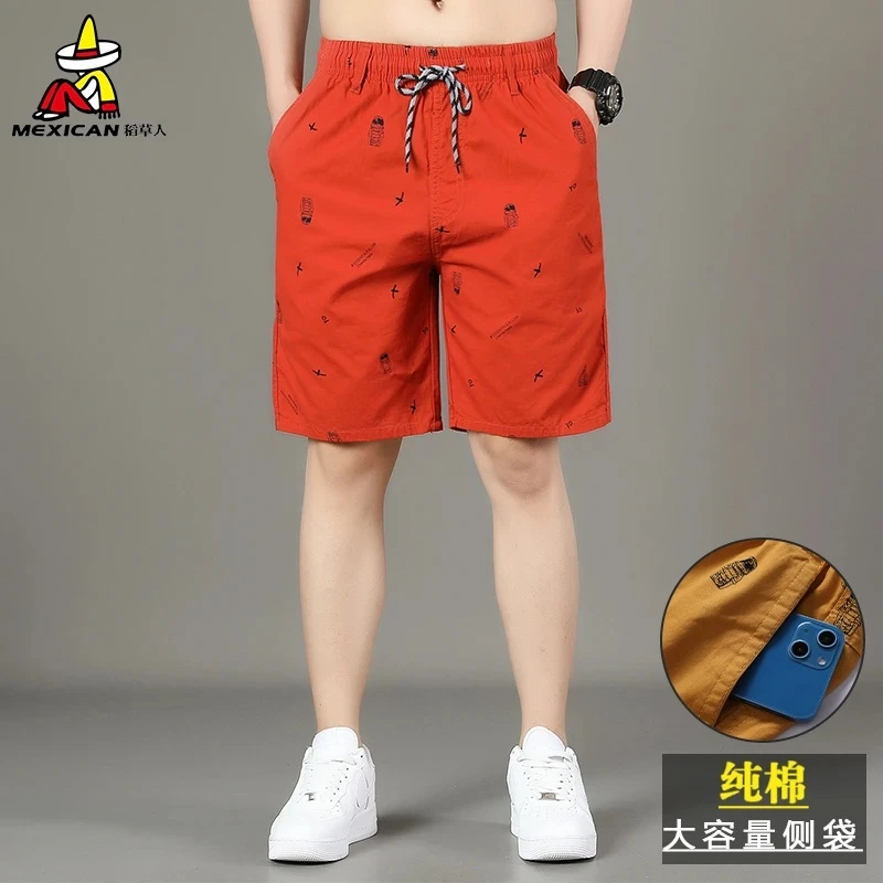 Mexican/稻草人短裤五分裤沙滩夏季男士卡其迷彩短裤休闲裤宽松