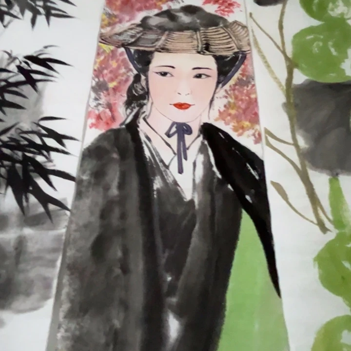 竖款大鱼书画艺术作品