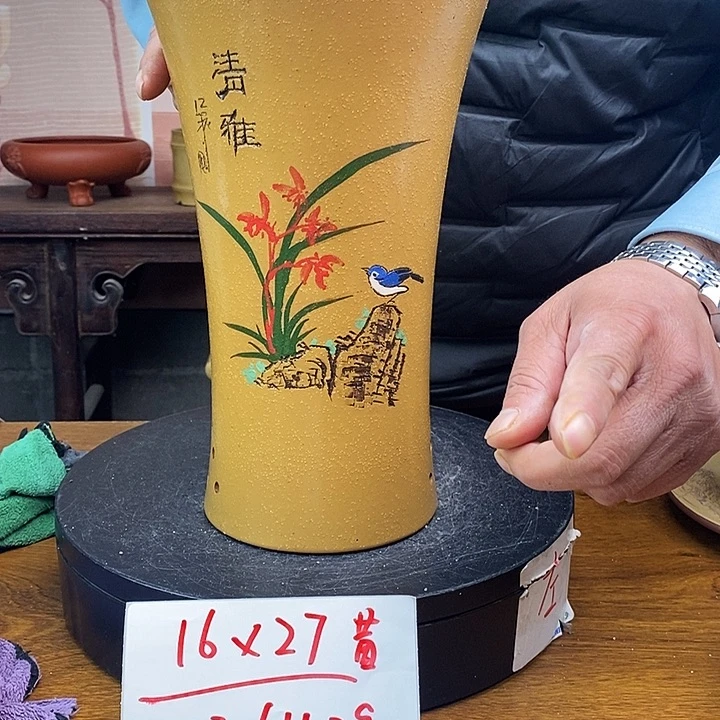 紫砂花盆货号一只LH29