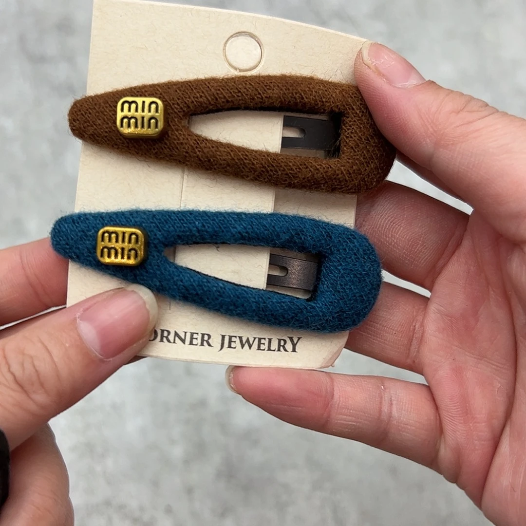 非金属布艺拼色拜拜夹