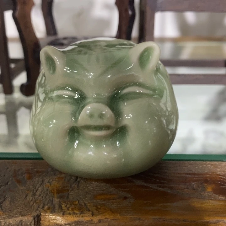 摆件青瓷猪猪茶宠