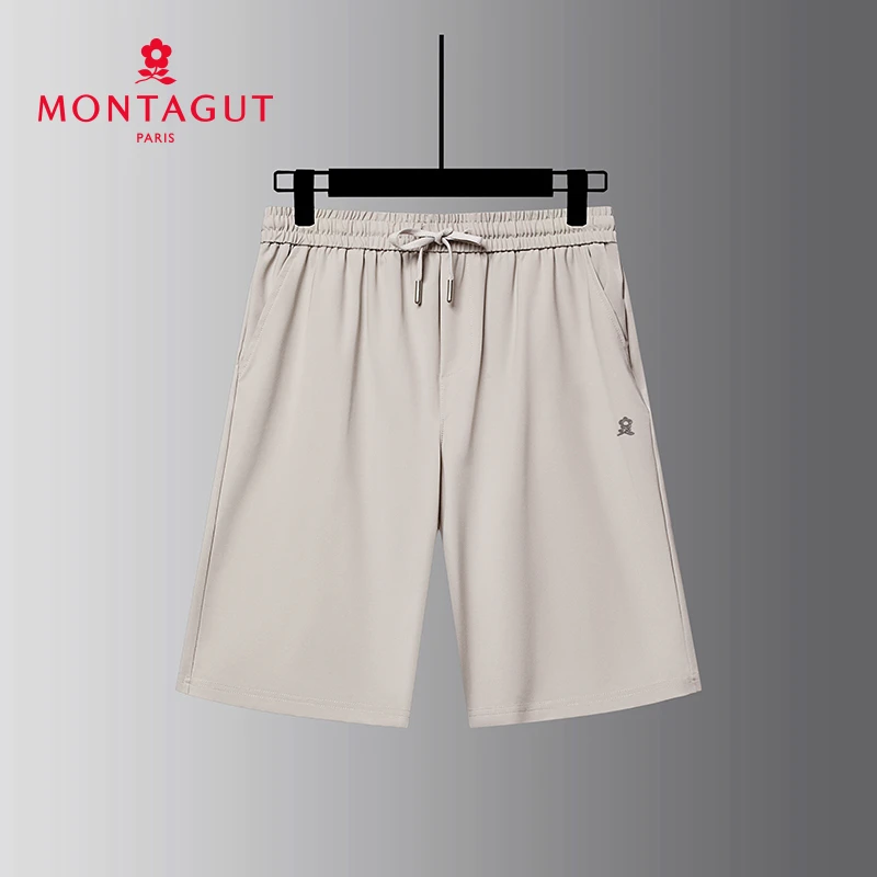 Montagut/梦特娇冰丝透气直筒男裤宽松凉感夏季家居短裤薄家居服