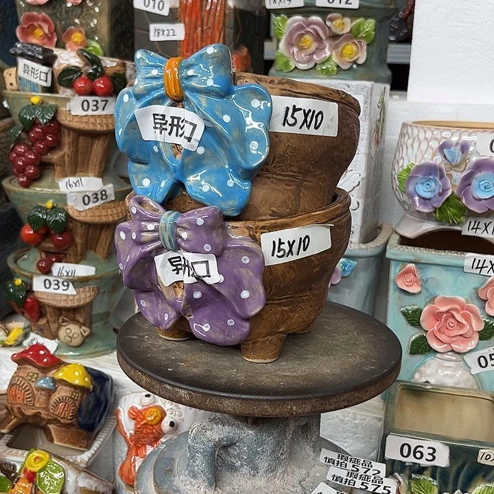 紫砂花盆粗陶材质多肉花盆