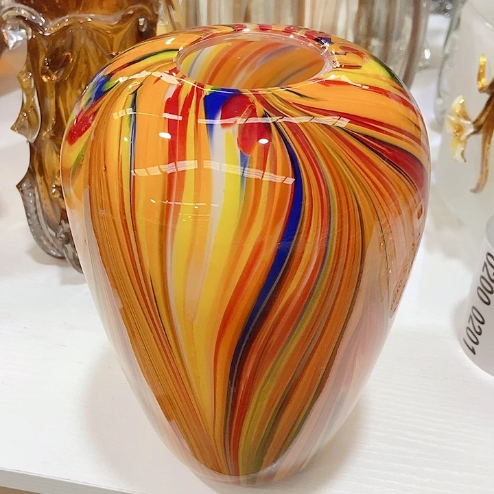 琉璃花瓶高度22厘米4厘米