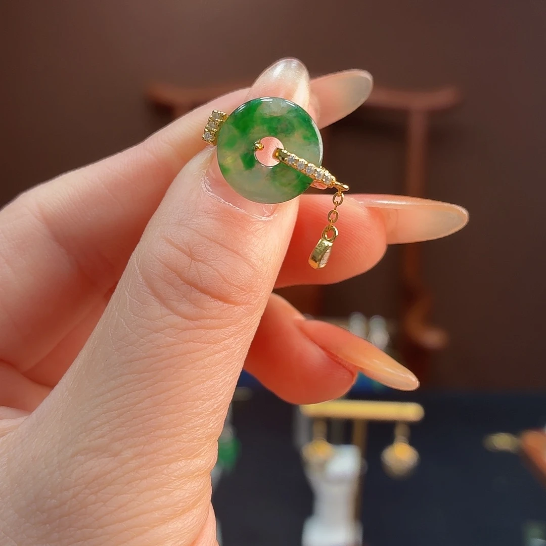 翡翠银S925镶嵌戒指