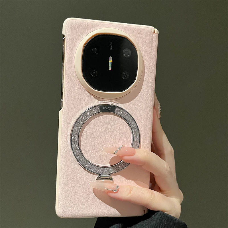 闪粉折叠磁吸支架适用于华为MateX6折叠屏手机壳高级感防摔保护套