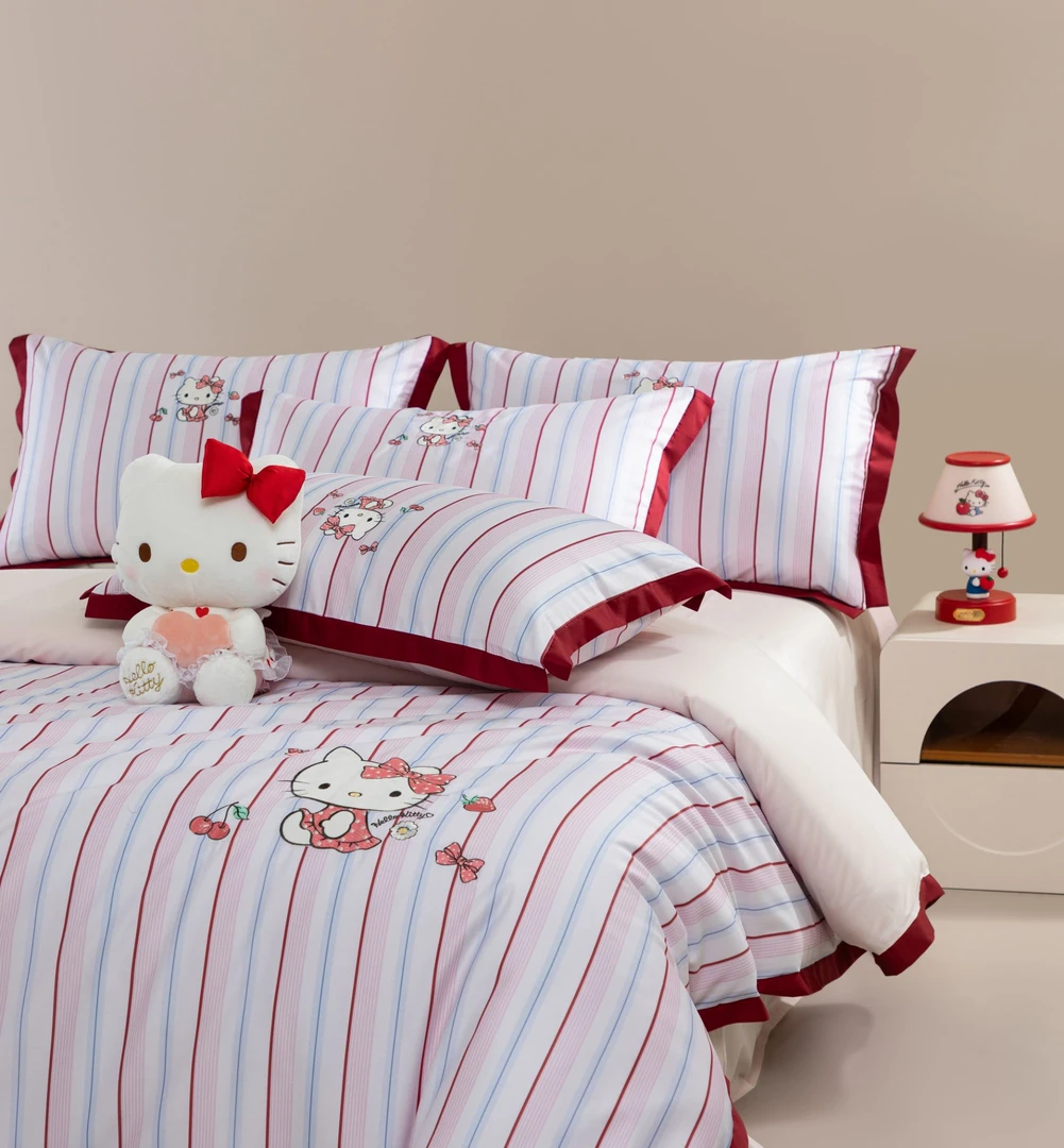 【三丽鸥正版授权】Hello Kitty新疆贡缎长绒棉100棉床上用品四件套