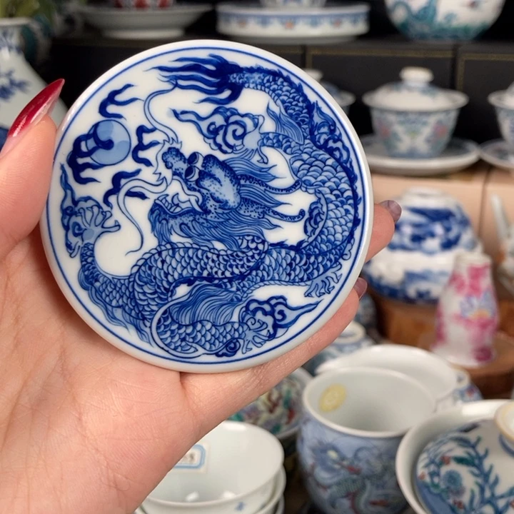 杯折葵非器龙纹盖置