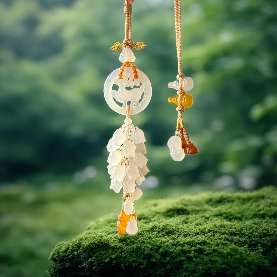 小鹿挂件汽车挂件一路平安后视镜挂饰车内装饰好物车载车载挂件