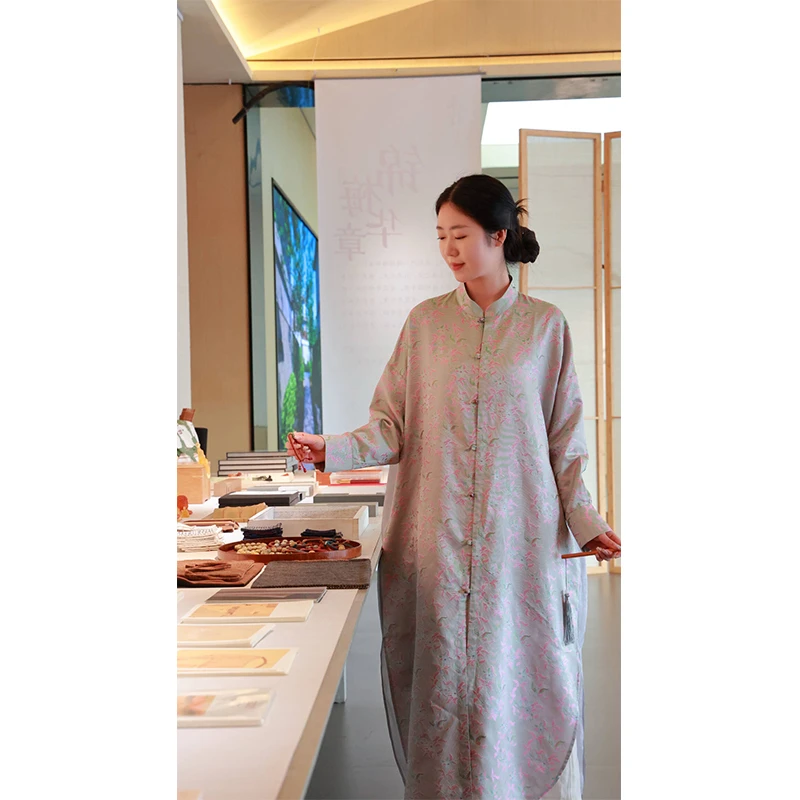 【2025门店同款】新中式衬衣连衣裙（25707031-苍筤）