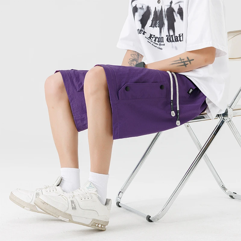 GOONJDKE男士夏季大码休闲短裤胖男生潮流宽松五分裤加肥加大中裤