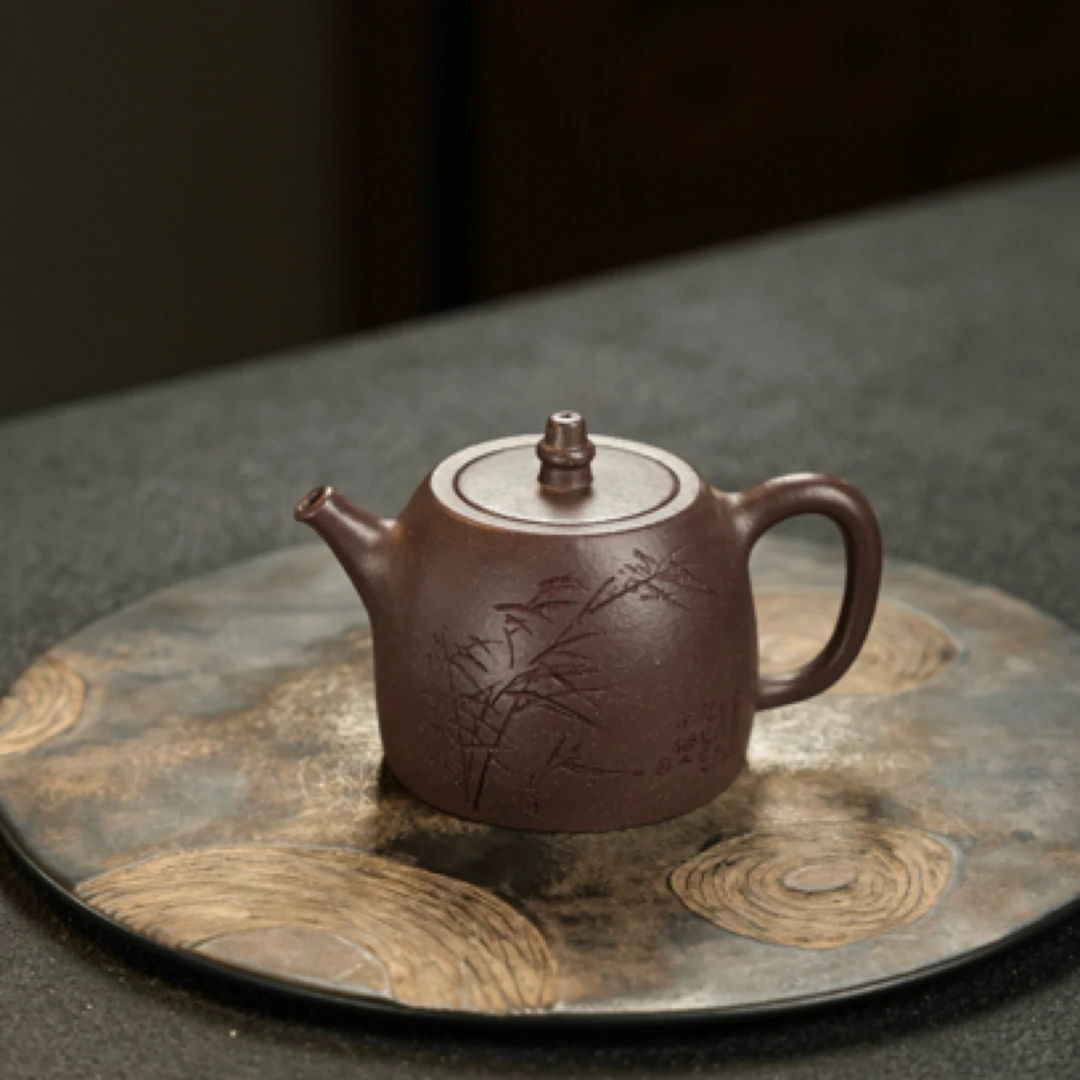 小汉铎·180cc 优质天青料 水色润泽 型体经典 紫砂壶